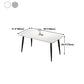 Rectangular Stone Round Table Modern Dining Table Furniture with Metal Base