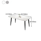 Rectangular Stone Round Table Modern Dining Table Furniture with Metal Base