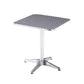 Stainless Steel Dining Table Industrial Pedestal Dining Table in Stainless Steel