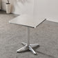 Stainless Steel Dining Table Industrial Pedestal Dining Table in Stainless Steel
