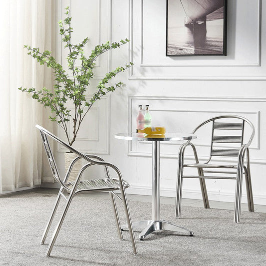 Edelstahl Esstisch Industrial Sockel Esstisch in Edelstahl