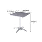Stainless Steel Dining Table Industrial Pedestal Dining Table in Stainless Steel