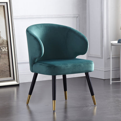 Velvet Dining Arm Chair Upholstered Dining Accent Chair for Home