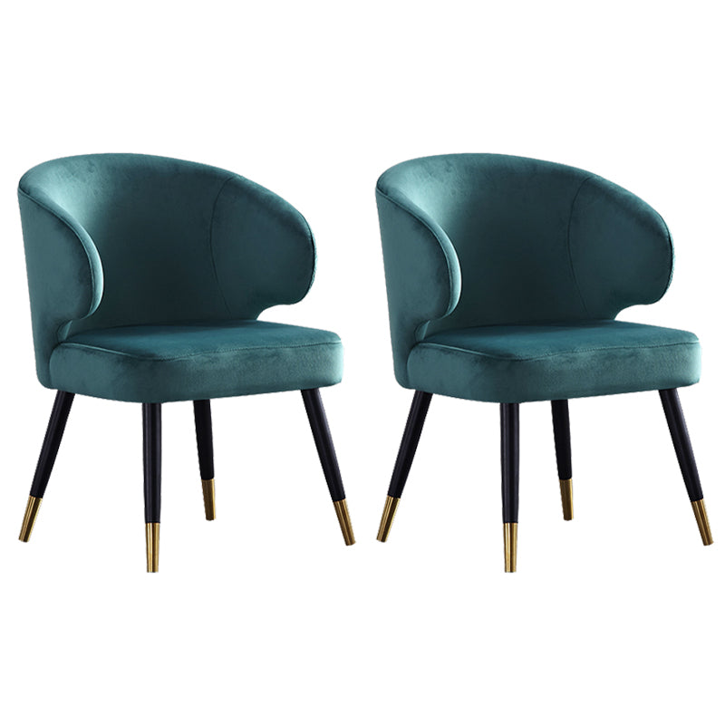 Velvet Dining Arm Chair Upholstered Dining Accent Chair for Home