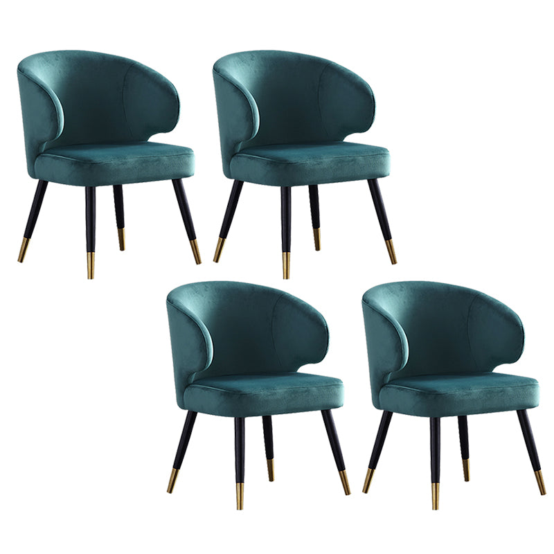 Velvet Dining Arm Chair Upholstered Dining Accent Chair for Home