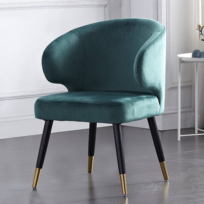 Velvet Dining Arm Chair Upholstered Dining Accent Chair for Home