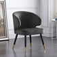 Velvet Dining Arm Chair Upholstered Dining Accent Chair for Home