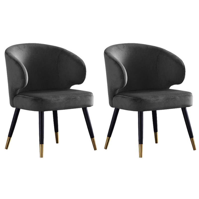Velvet Dining Arm Chair Upholstered Dining Accent Chair for Home