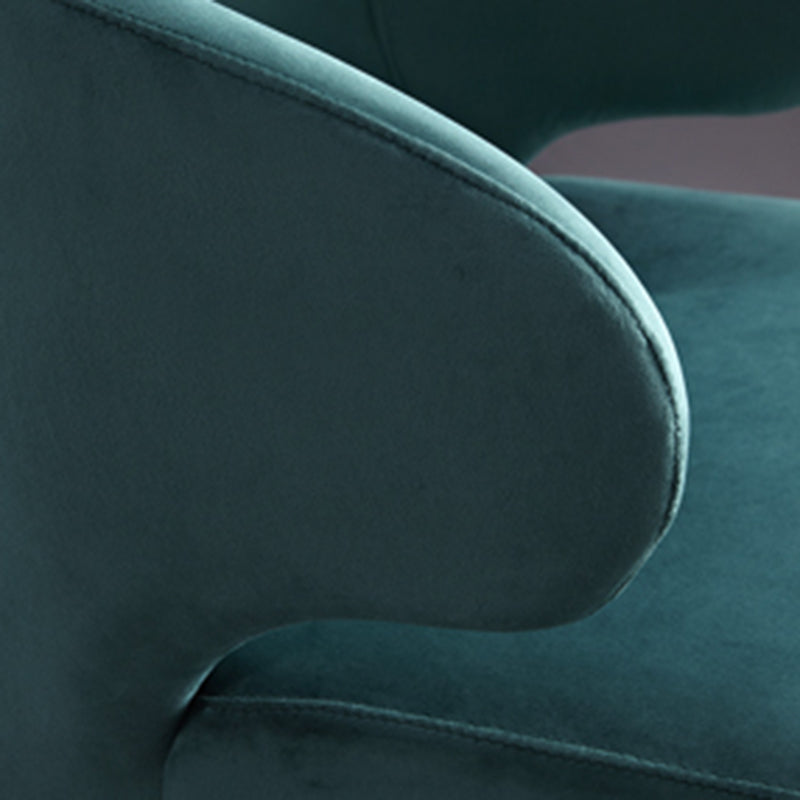 Velvet Dining Arm Chair Upholstered Dining Accent Chair for Home