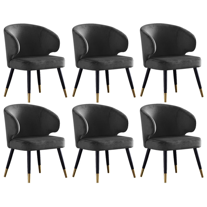 Velvet Dining Arm Chair Upholstered Dining Accent Chair for Home