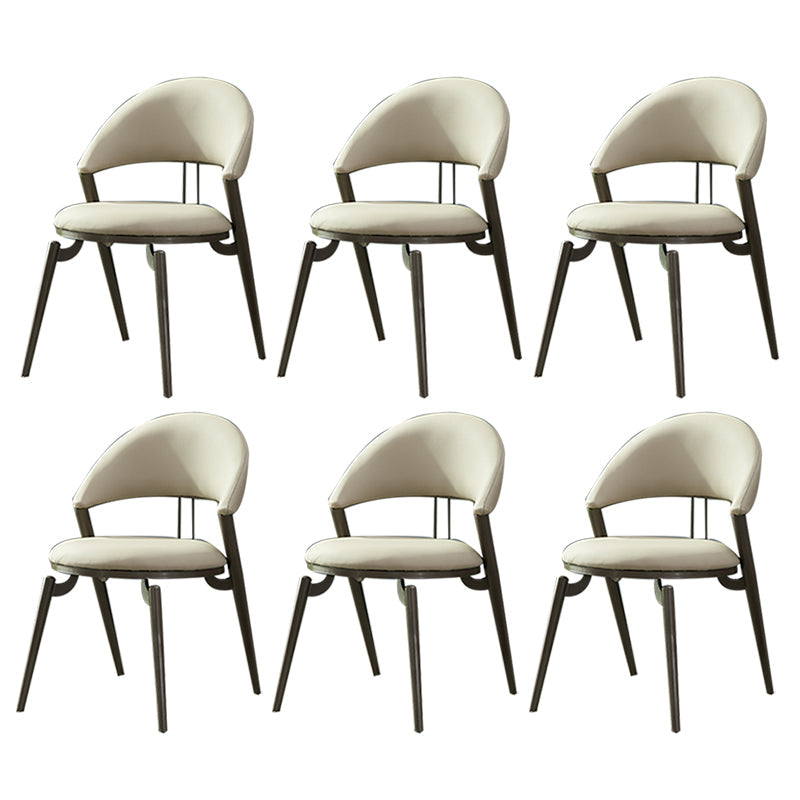 Metaal industriële eetkamerstoel matte afwerking open achterkant stoel