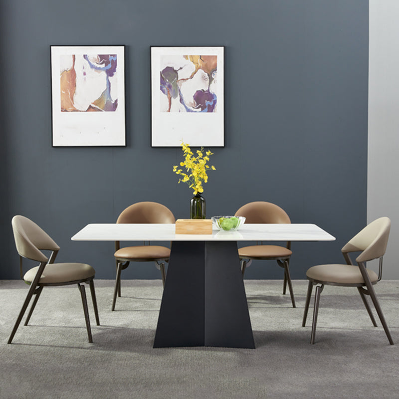 Metaal industriële eetkamerstoel matte afwerking open achterkant stoel