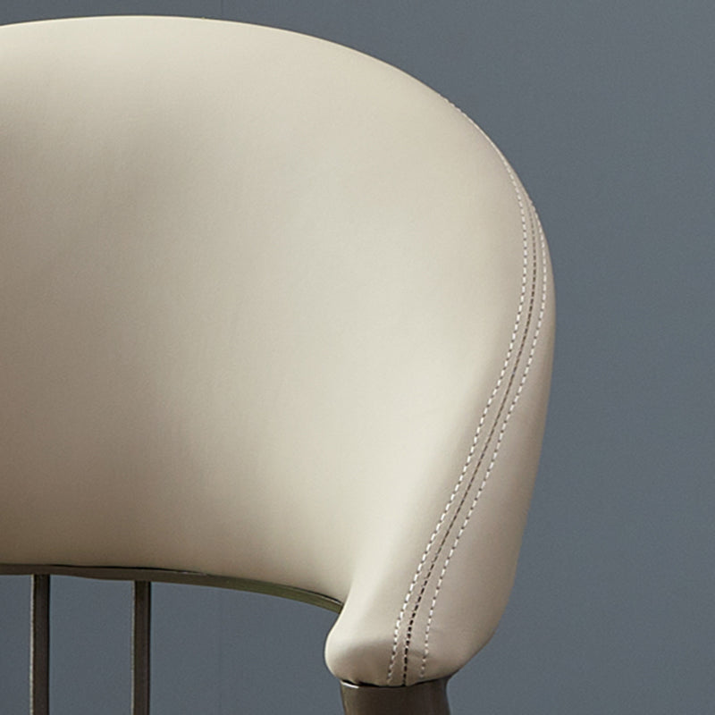 Metaal industriële eetkamerstoel matte afwerking open achterkant stoel