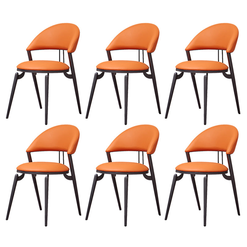 Metaal industriële eetkamerstoel matte afwerking open achterkant stoel