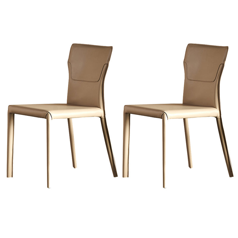 Chaise d'accompagnement contemporain en métal avec jambes en cuir