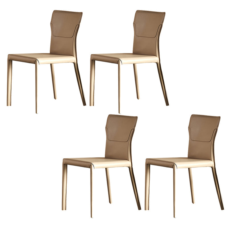 Chaise d'accompagnement contemporain en métal avec jambes en cuir