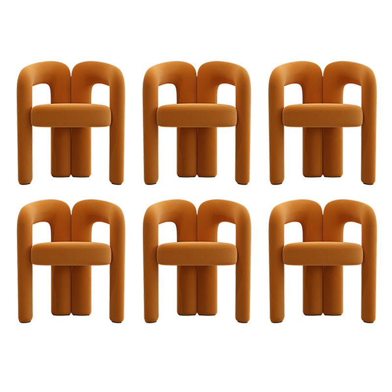 Modern Style Upholstered Dining Chair Open Back Dining Armchair