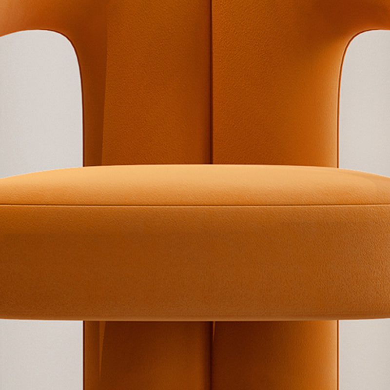 Modern Style Upholstered Dining Chair Open Back Dining Armchair