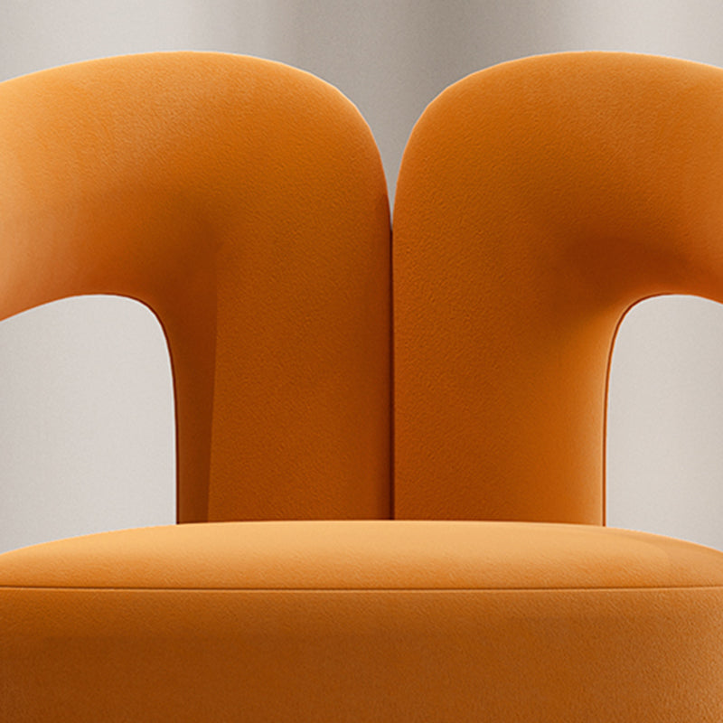 Modern Style Upholstered Dining Chair Open Back Dining Armchair