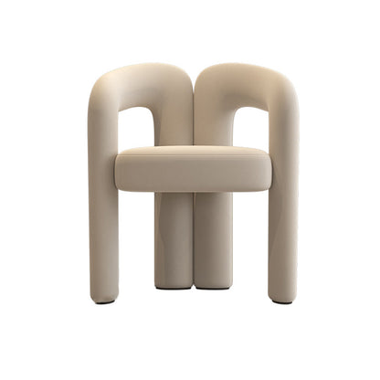 Modern Style Upholstered Dining Chair Open Back Dining Armchair