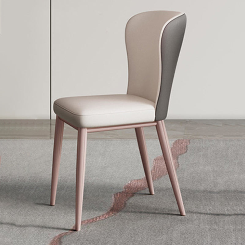 Silla de comedor de ala de cuero de estilo PU de estilo moderno para interiores