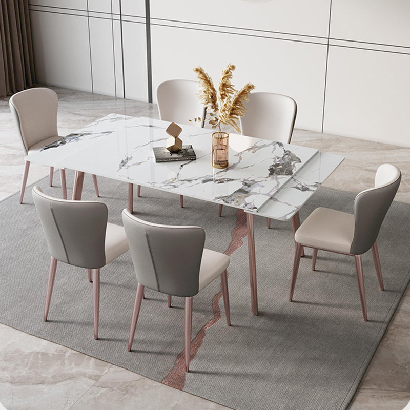 Silla de comedor de ala de cuero de estilo PU de estilo moderno para interiores