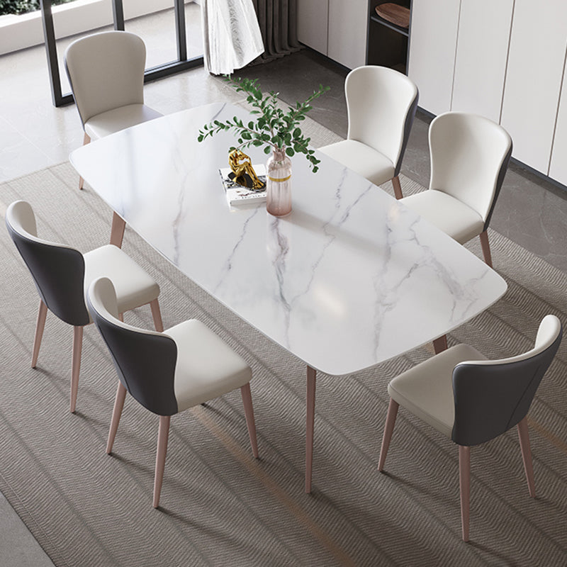 Silla de comedor de ala de cuero de estilo PU de estilo moderno para interiores