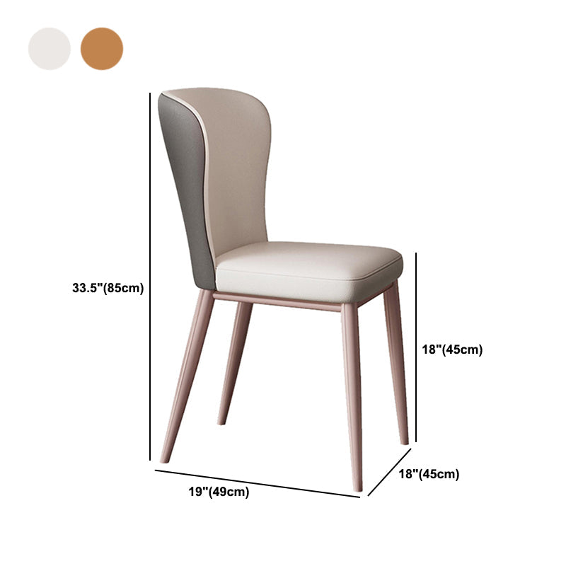 Silla de comedor de ala de cuero de estilo PU de estilo moderno para interiores