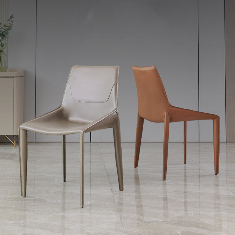 Modern Style Dining Chair Armless Dining Chairs with Metal Legs for Kitchen Clearhalo 'Dining Chairs' 'Dining Tables & Seating' 'dining_chair' 'furn' 'furn_dining_chair' 'Furniture' 'Kitchen & Dining Furniture' 5910275