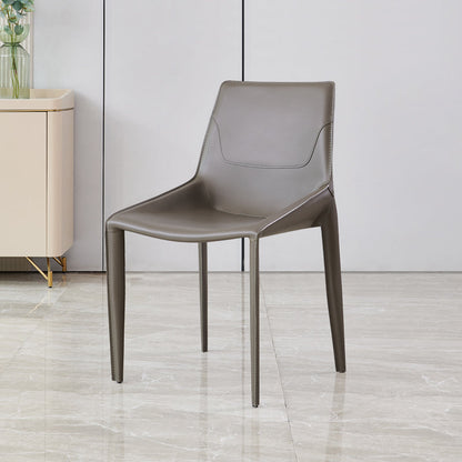 Modern Style Dining Chair Armless Dining Chairs with Metal Legs for Kitchen Grey 1 Piece Clearhalo 'Dining Chairs' 'Dining Tables & Seating' 'dining_chair' 'furn' 'furn_dining_chair' 'Furniture' 'Kitchen & Dining Furniture' 5910276