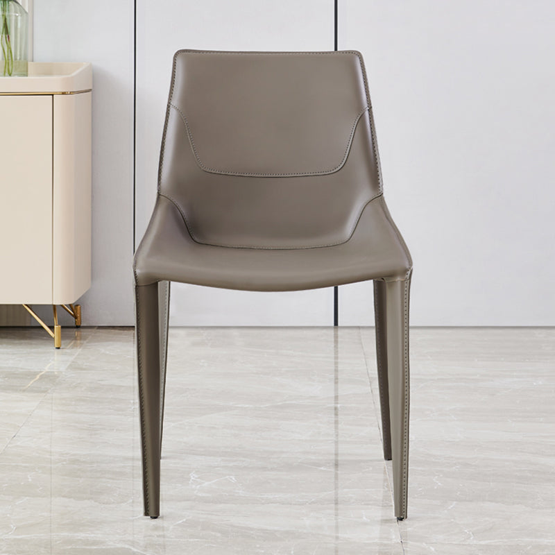 Modern Style Dining Chair Armless Dining Chairs with Metal Legs for Kitchen Clearhalo 'Dining Chairs' 'Dining Tables & Seating' 'dining_chair' 'furn' 'furn_dining_chair' 'Furniture' 'Kitchen & Dining Furniture' 5910280
