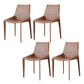 Modern Style Dining Chair Armless Dining Chairs with Metal Legs for Kitchen Brown 4 Piece Set Clearhalo 'Dining Chairs' 'Dining Tables & Seating' 'dining_chair' 'furn' 'furn_dining_chair' 'Furniture' 'Kitchen & Dining Furniture' 5910289