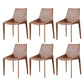 Modern Style Dining Chair Armless Dining Chairs with Metal Legs for Kitchen Brown 6 Piece Set Clearhalo 'Dining Chairs' 'Dining Tables & Seating' 'dining_chair' 'furn' 'furn_dining_chair' 'Furniture' 'Kitchen & Dining Furniture' 5910291