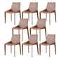 Modern Style Dining Chair Armless Dining Chairs with Metal Legs for Kitchen Brown 8 Piece Set Clearhalo 'Dining Chairs' 'Dining Tables & Seating' 'dining_chair' 'furn' 'furn_dining_chair' 'Furniture' 'Kitchen & Dining Furniture' 5910293