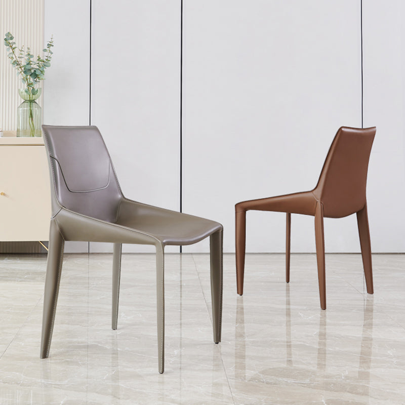 Modern Style Dining Chair Armless Dining Chairs with Metal Legs for Kitchen Clearhalo 'Dining Chairs' 'Dining Tables & Seating' 'dining_chair' 'furn' 'furn_dining_chair' 'Furniture' 'Kitchen & Dining Furniture' 5910295