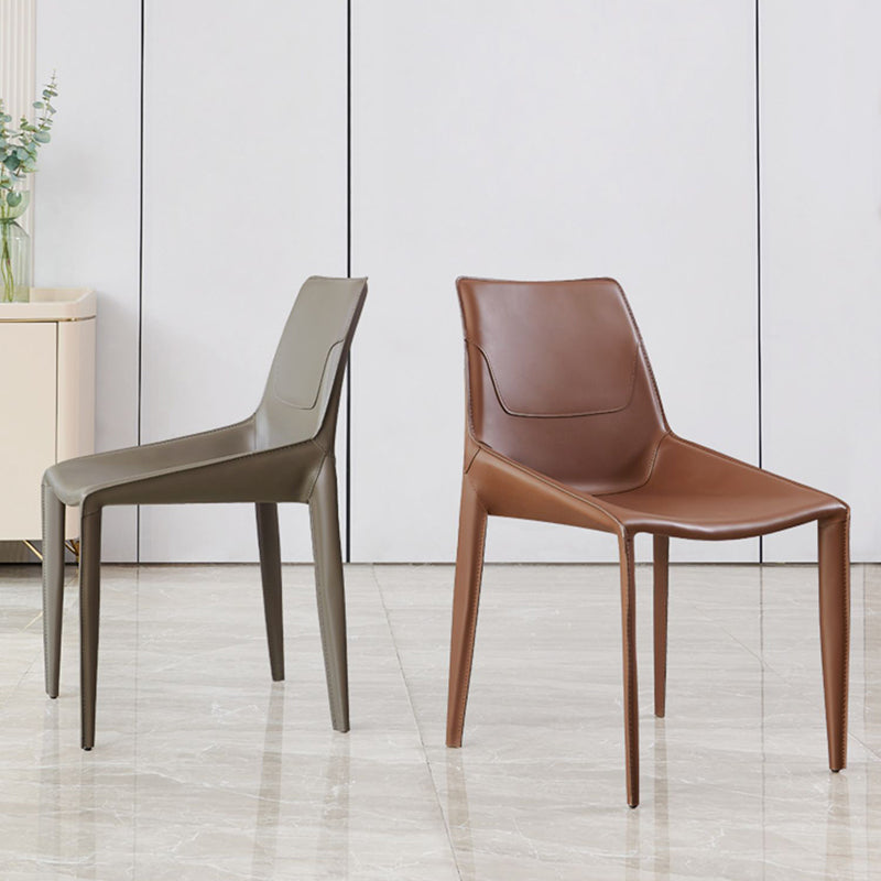 Modern Style Dining Chair Armless Dining Chairs with Metal Legs for Kitchen Clearhalo 'Dining Chairs' 'Dining Tables & Seating' 'dining_chair' 'furn' 'furn_dining_chair' 'Furniture' 'Kitchen & Dining Furniture' 5910296