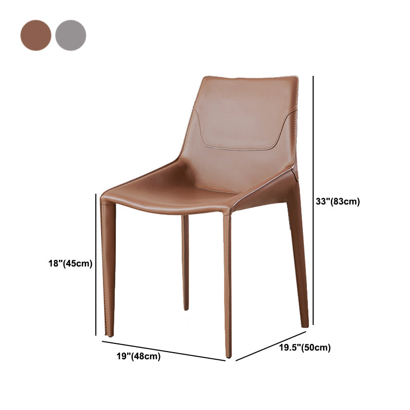 Modern Style Dining Chair Armless Dining Chairs with Metal Legs for Kitchen Clearhalo 'Dining Chairs' 'Dining Tables & Seating' 'dining_chair' 'furn' 'furn_dining_chair' 'Furniture' 'Kitchen & Dining Furniture' 5910297
