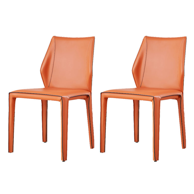 Sillas de comedor de estilo moderno sillas de comedor sin brazos con patas de metal para cocina