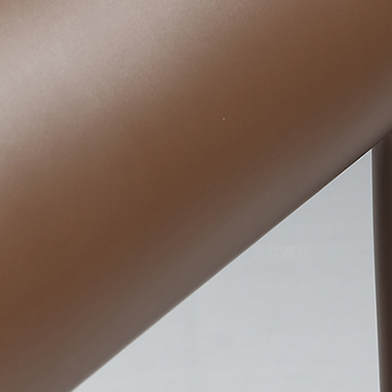 Faux Leather Contemporary Side Chair Matte Finish Solid Back Dining Chair