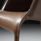 Faux Leather Contemporary Side Chair Matte Finish Solid Back Dining Chair