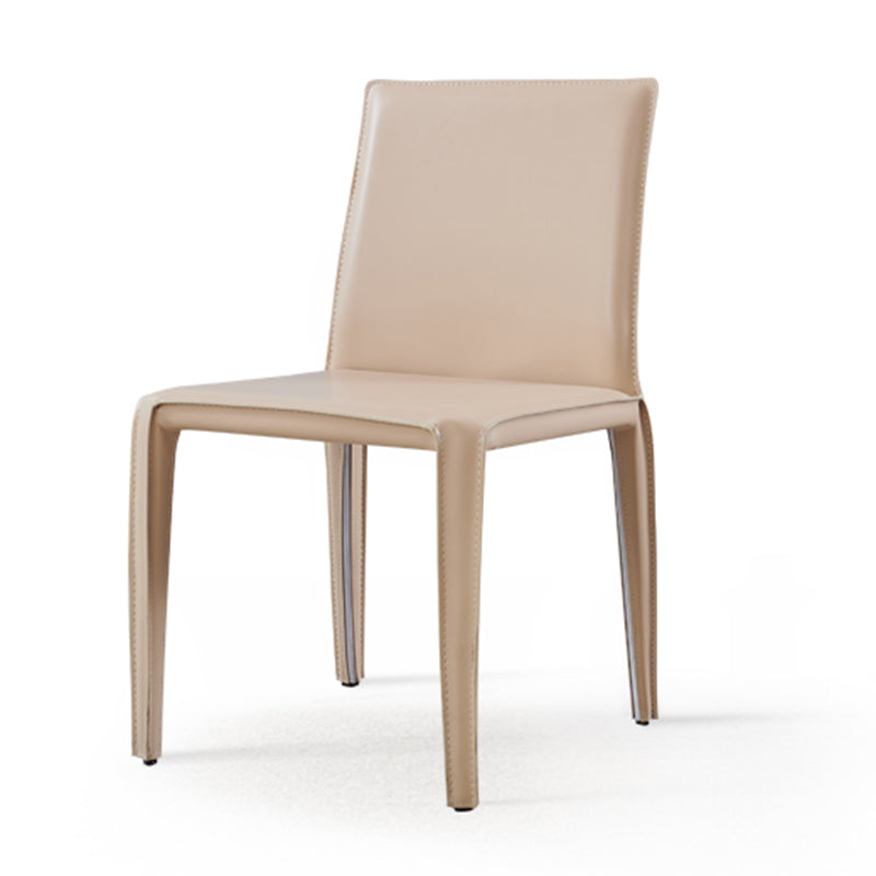 Sillas de comedor de estilo moderno silla de comedor sin brazo con patas de metal para cocina