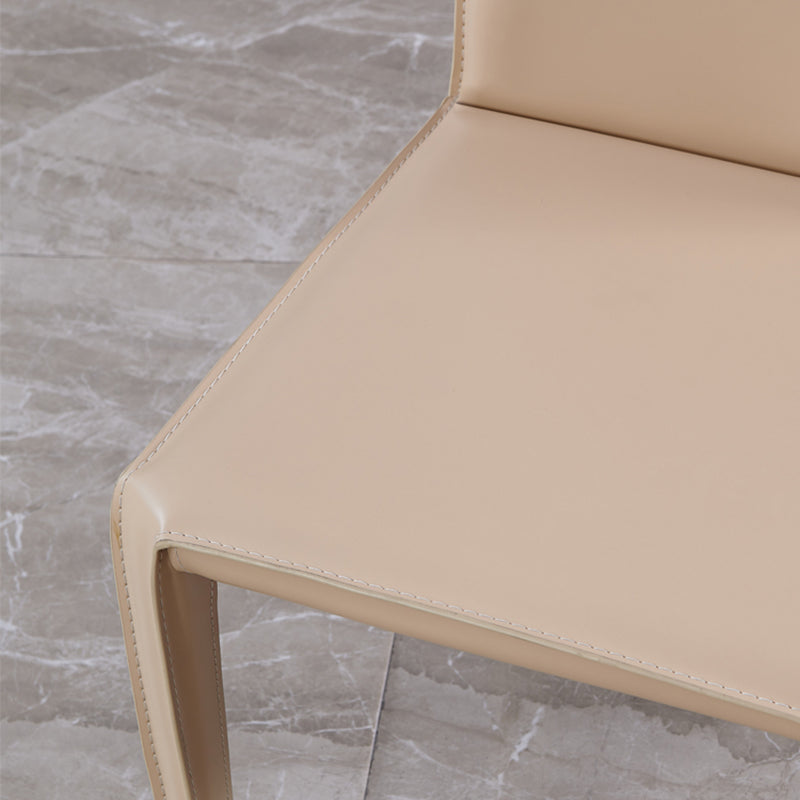 Sillas de comedor de estilo moderno silla de comedor sin brazo con patas de metal para cocina