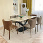 Modern Style Dining Chair Armless Dining Chair with Metal Legs for Kitchen