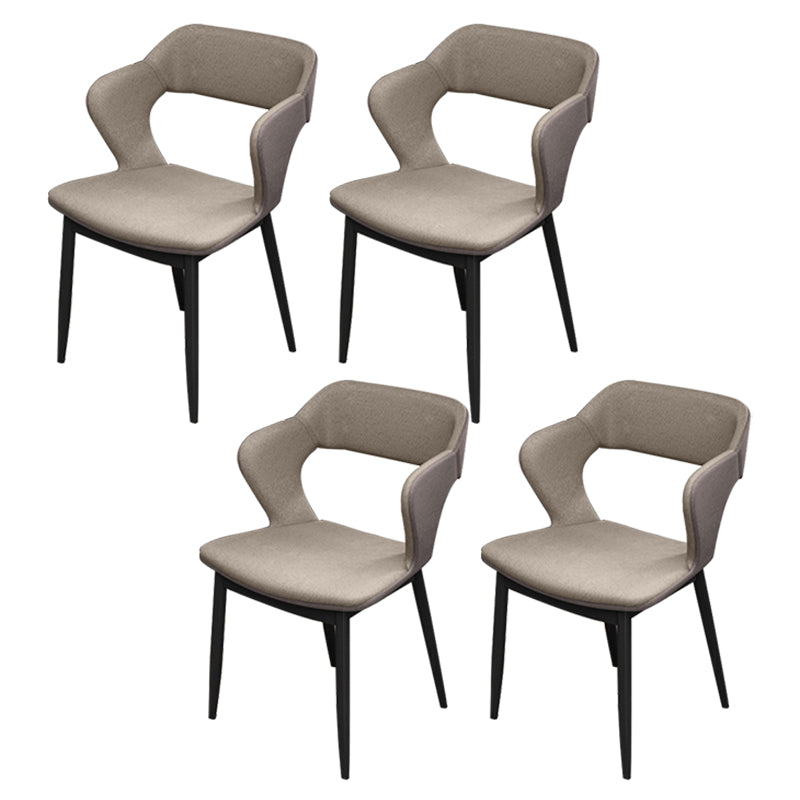 Sedia da pranzo in stile industriale sedia da pranzo senza braccio con gambe di metallo per cucina