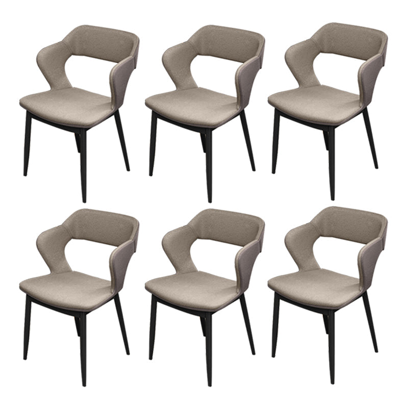 Sedia da pranzo in stile industriale sedia da pranzo senza braccio con gambe di metallo per cucina