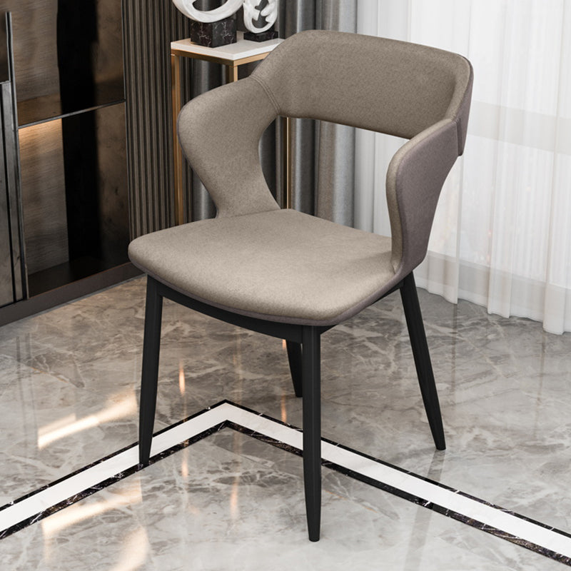 Sedia da pranzo in stile industriale sedia da pranzo senza braccio con gambe di metallo per cucina