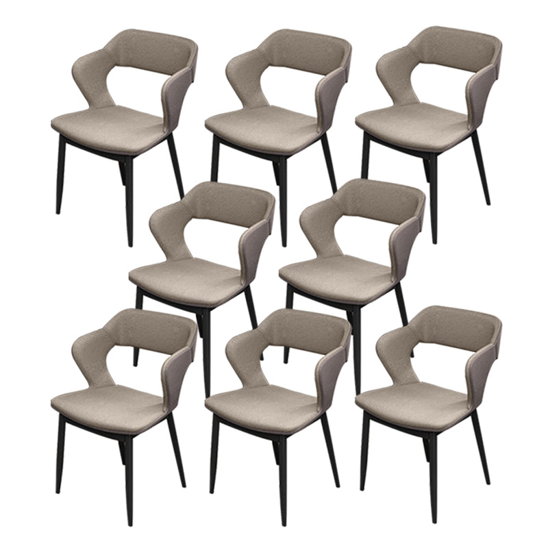 Sedia da pranzo in stile industriale sedia da pranzo senza braccio con gambe di metallo per cucina