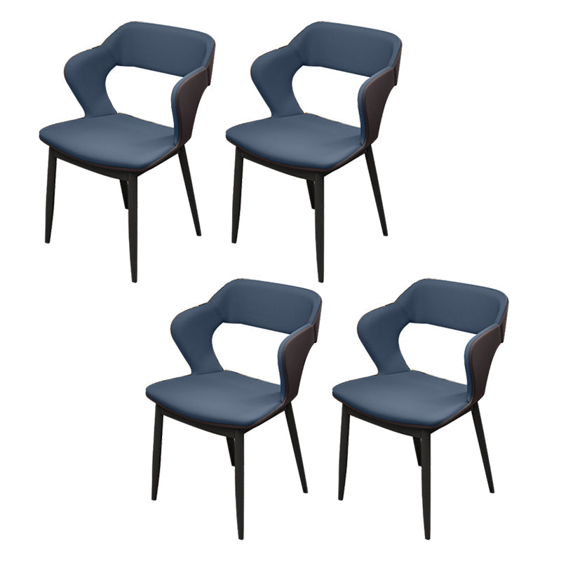 Sedia da pranzo in stile industriale sedia da pranzo senza braccio con gambe di metallo per cucina