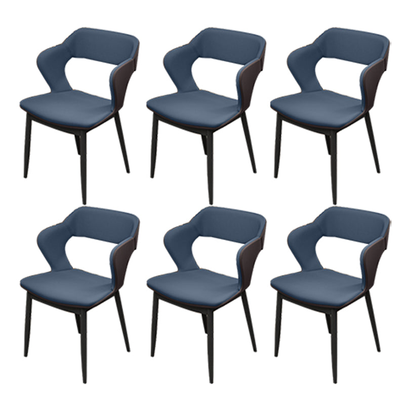 Sedia da pranzo in stile industriale sedia da pranzo senza braccio con gambe di metallo per cucina