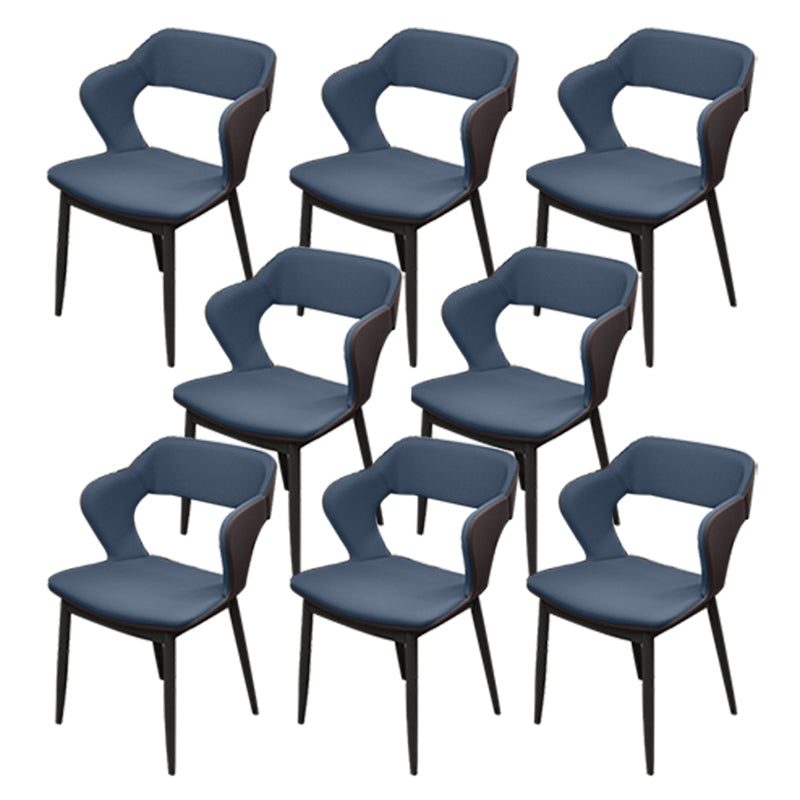 Sedia da pranzo in stile industriale sedia da pranzo senza braccio con gambe di metallo per cucina